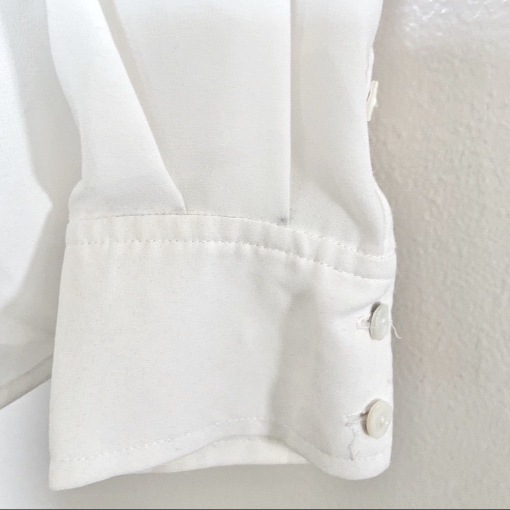 Trina Turk Ivory Ruffle Button Down Blouse - Picture 11 of 11
